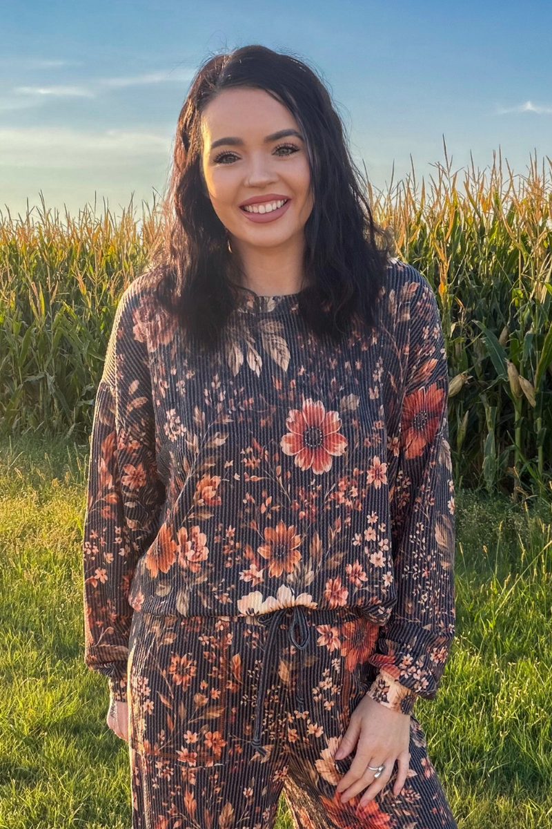 Amber Blossom Sweater Top