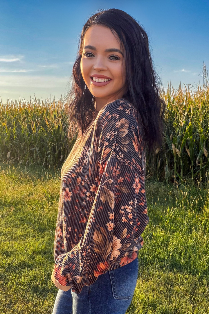 Amber Blossom Sweater Top