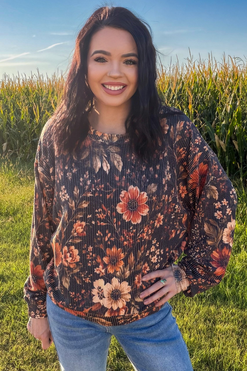 Amber Blossom Sweater Top