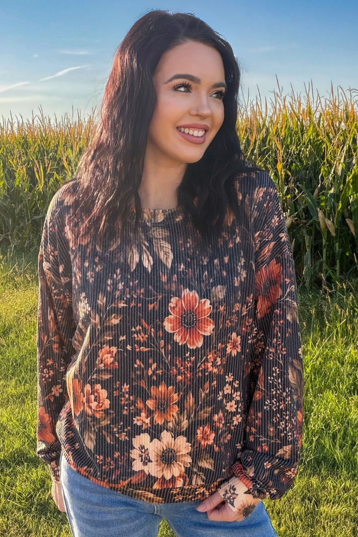 Amber Blossom Sweater Top