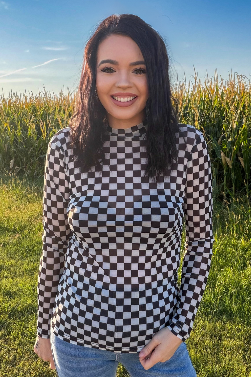 Round The Track Mesh Top