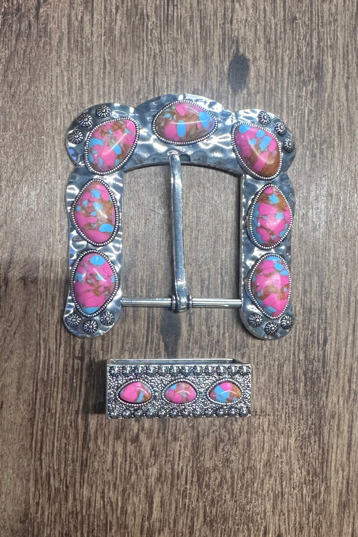 Buckle Up Belt Buckle Pink