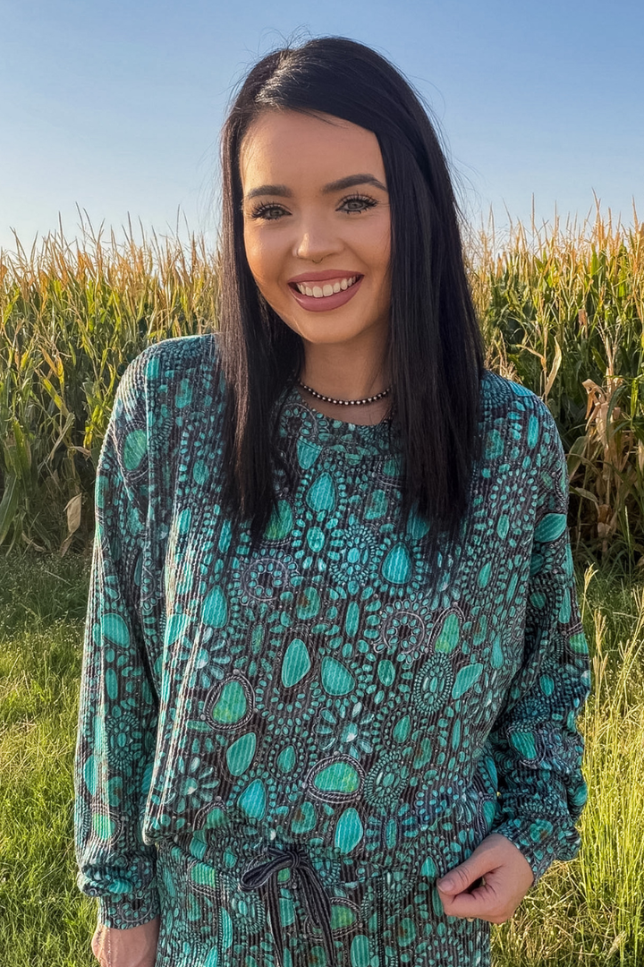 Cowgirl Cluster Sweater Top