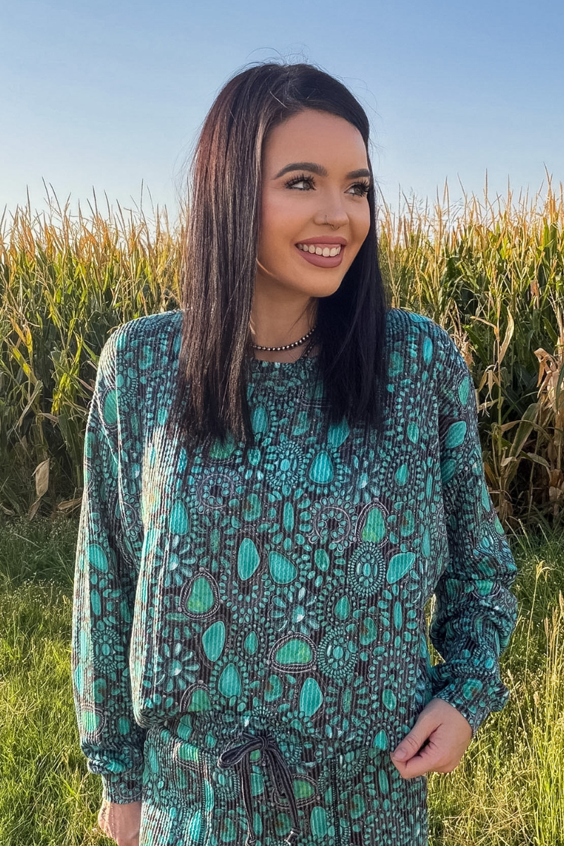 Cowgirl Cluster Sweater Top