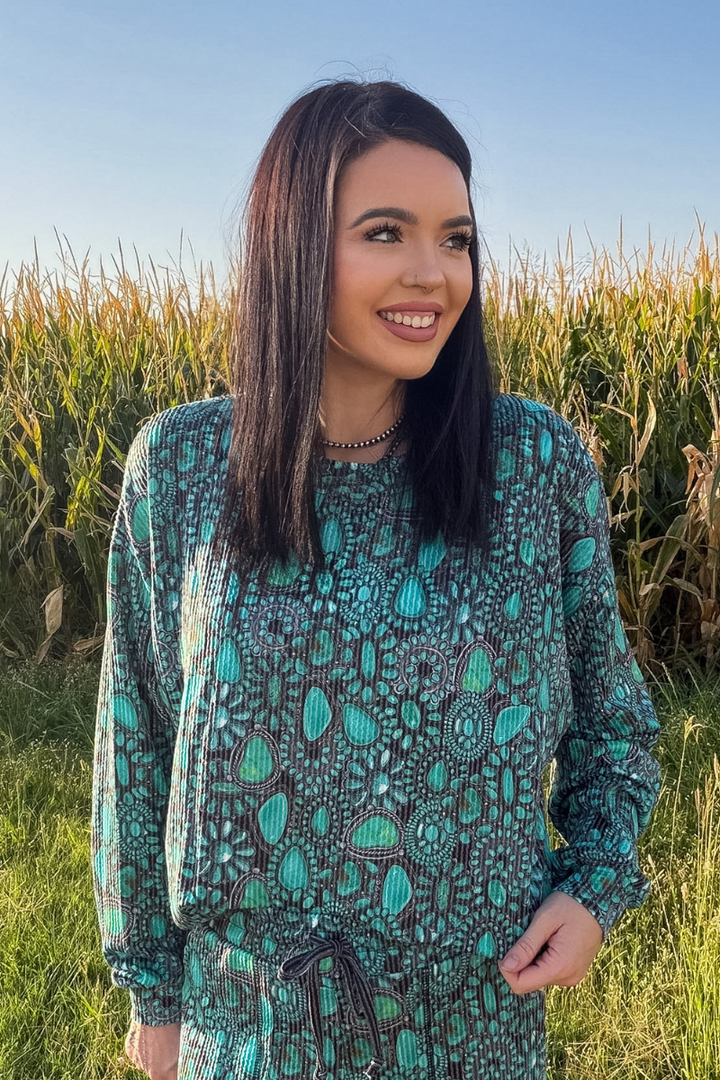 Cowgirl Cluster Sweater Top