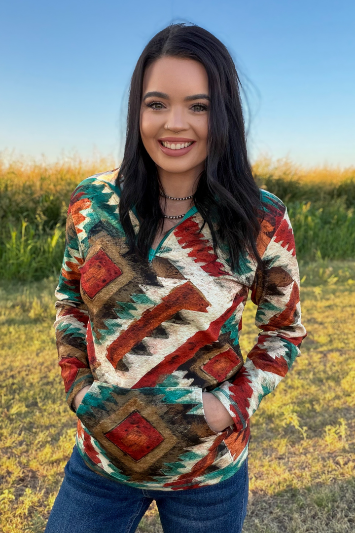Aztec Sundown Pullover