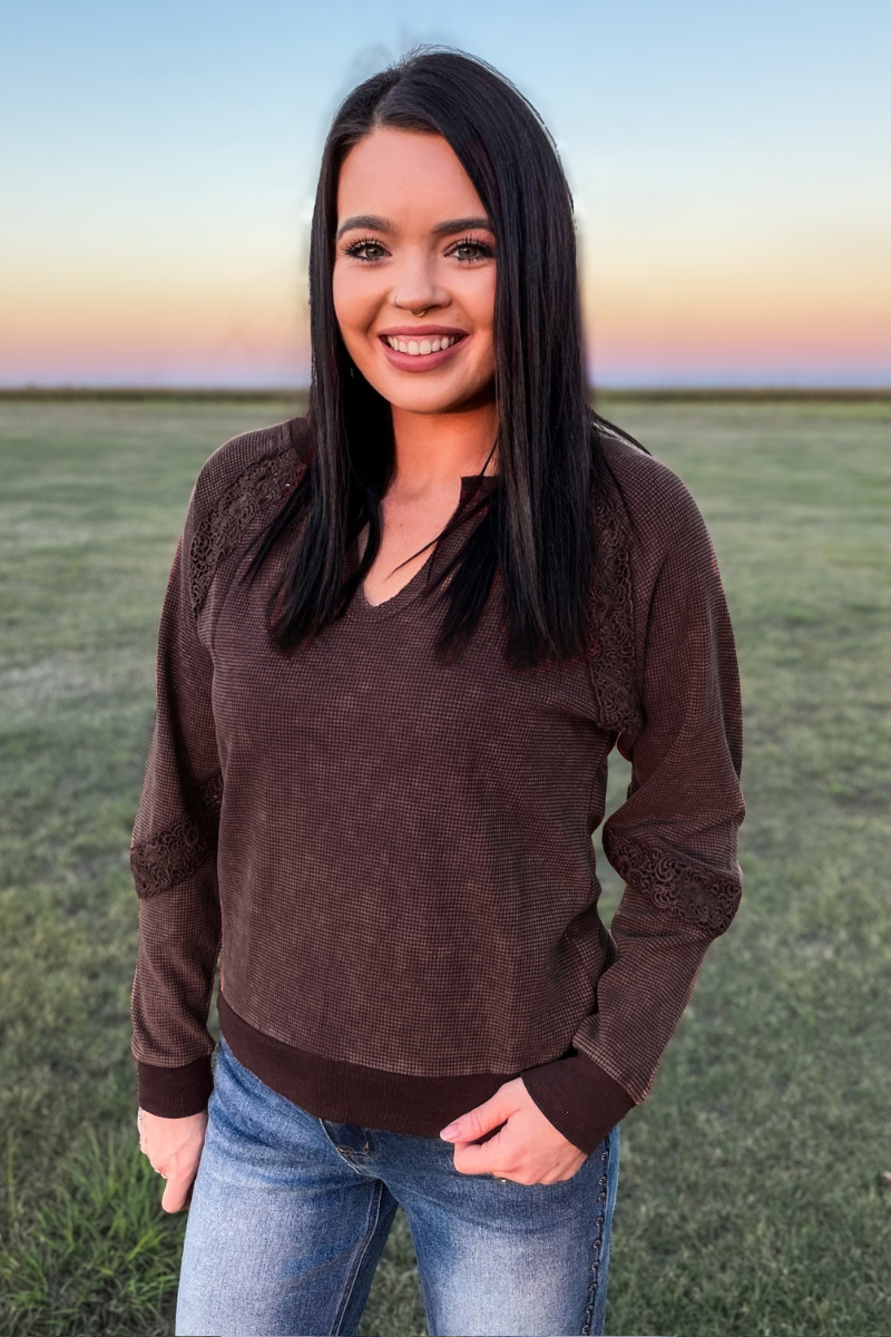 Cowgirl Chic Top - Mocha