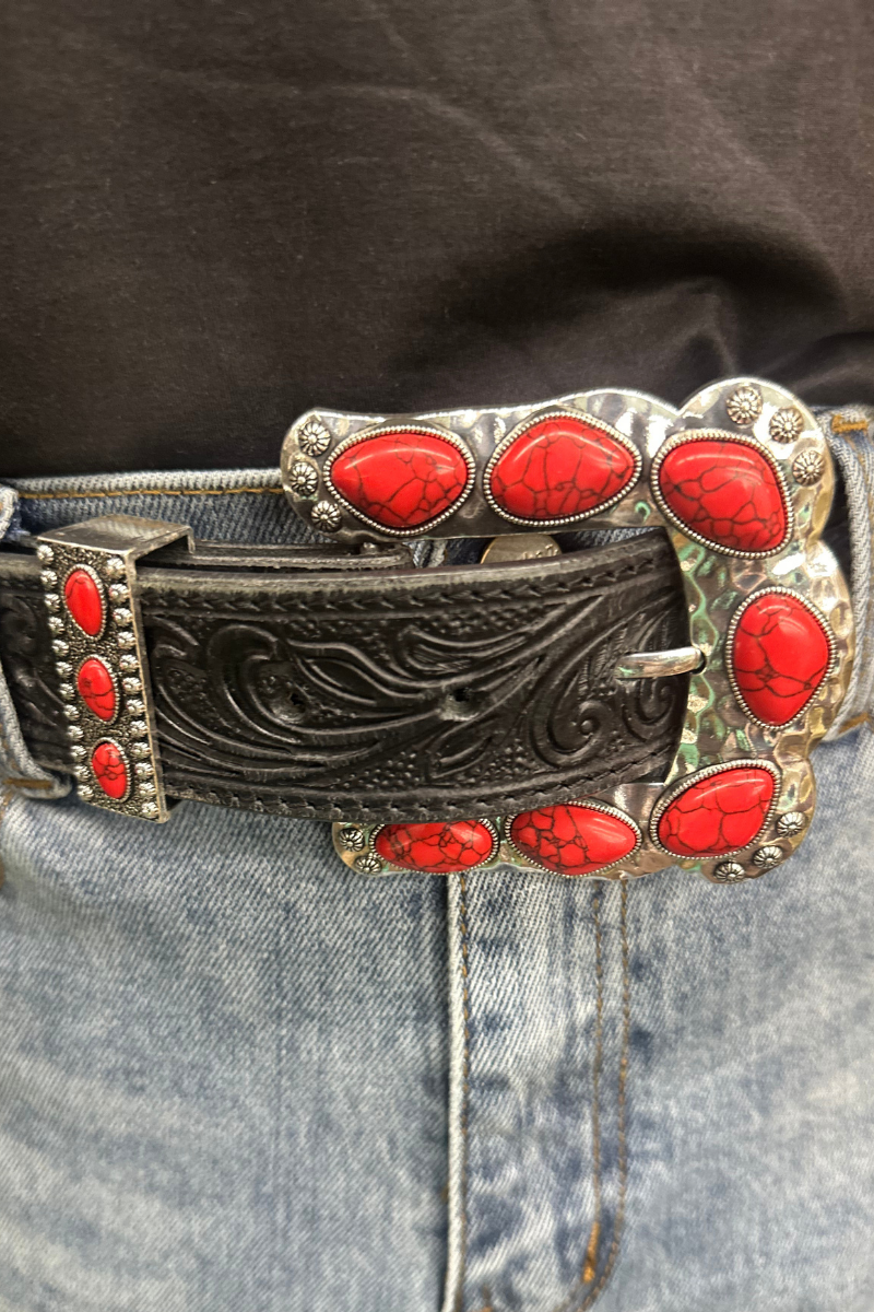 Buckle Up Belt Buckle Red