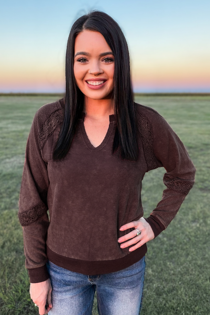 Cowgirl Chic Top - Mocha