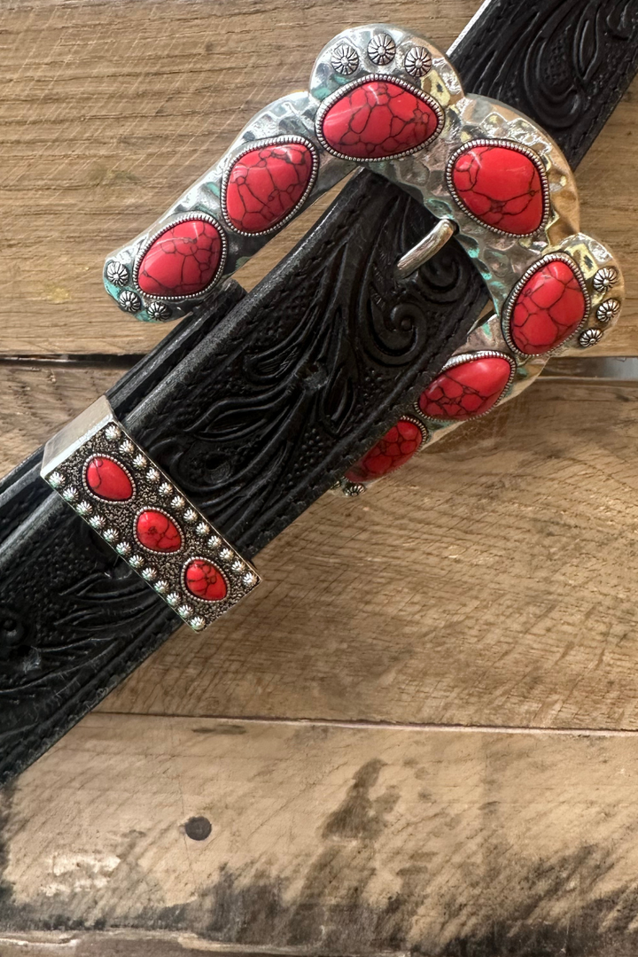 Buckle Up Belt Buckle Red