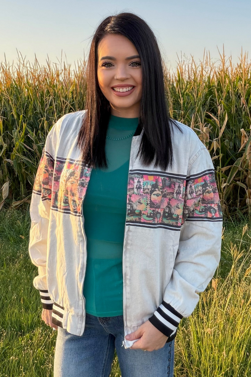 Cosmic Cowgirl Bomber Jacket