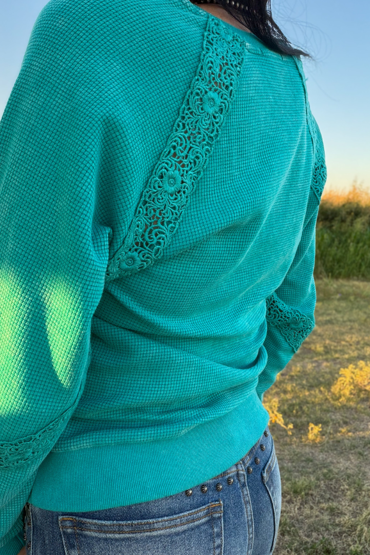 Cowgirl Chic Top - Turquoise
