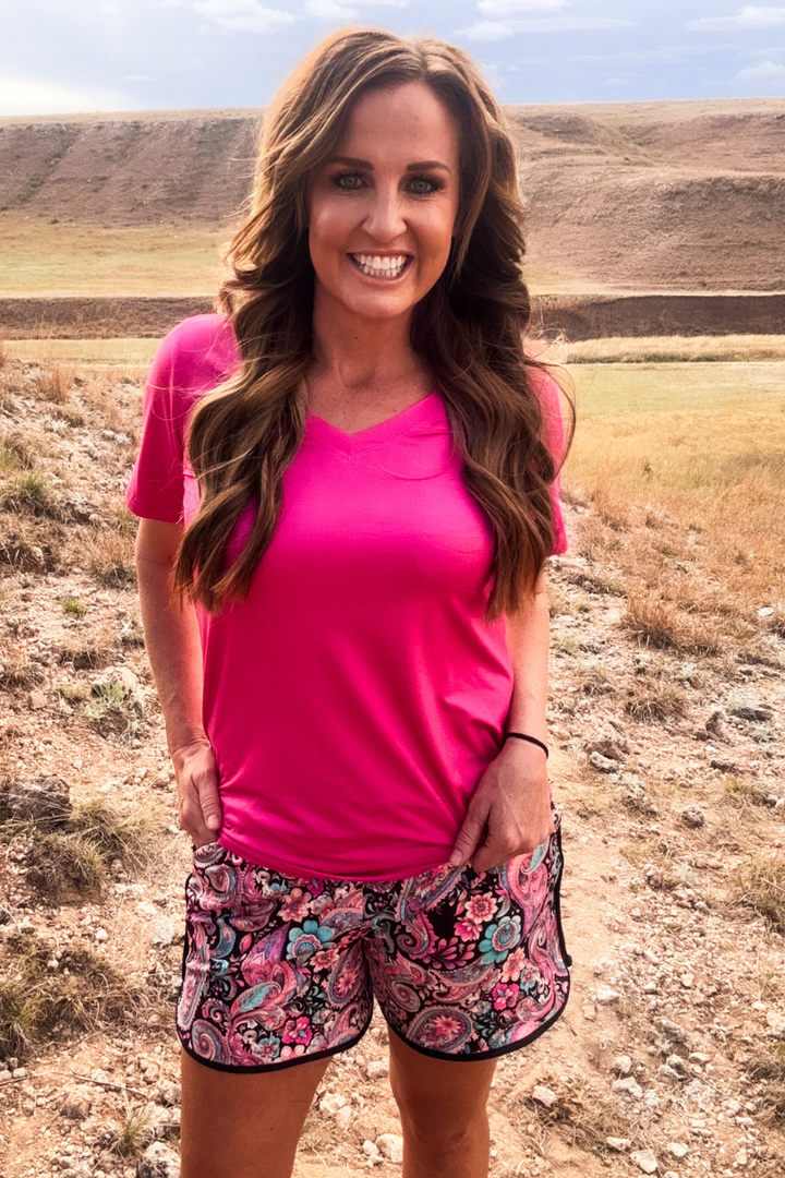 Midnight Bloom Long Shorts