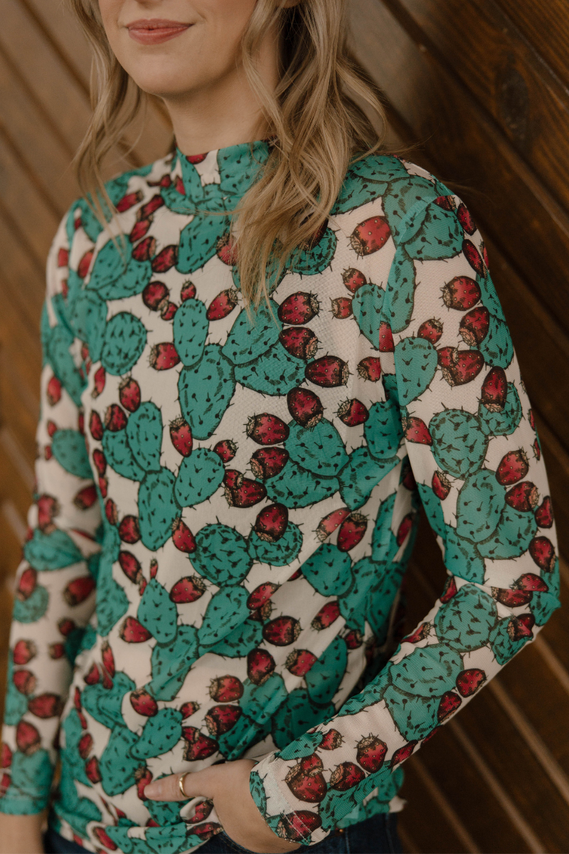 Cactus County Mesh Top
