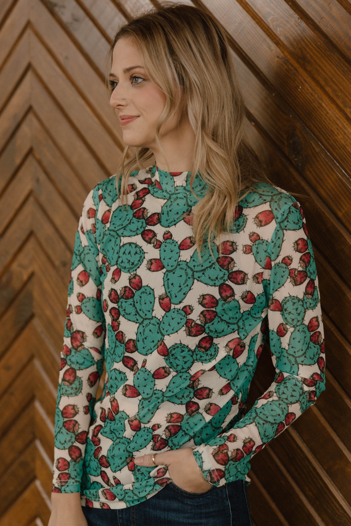 Cactus County Mesh Top