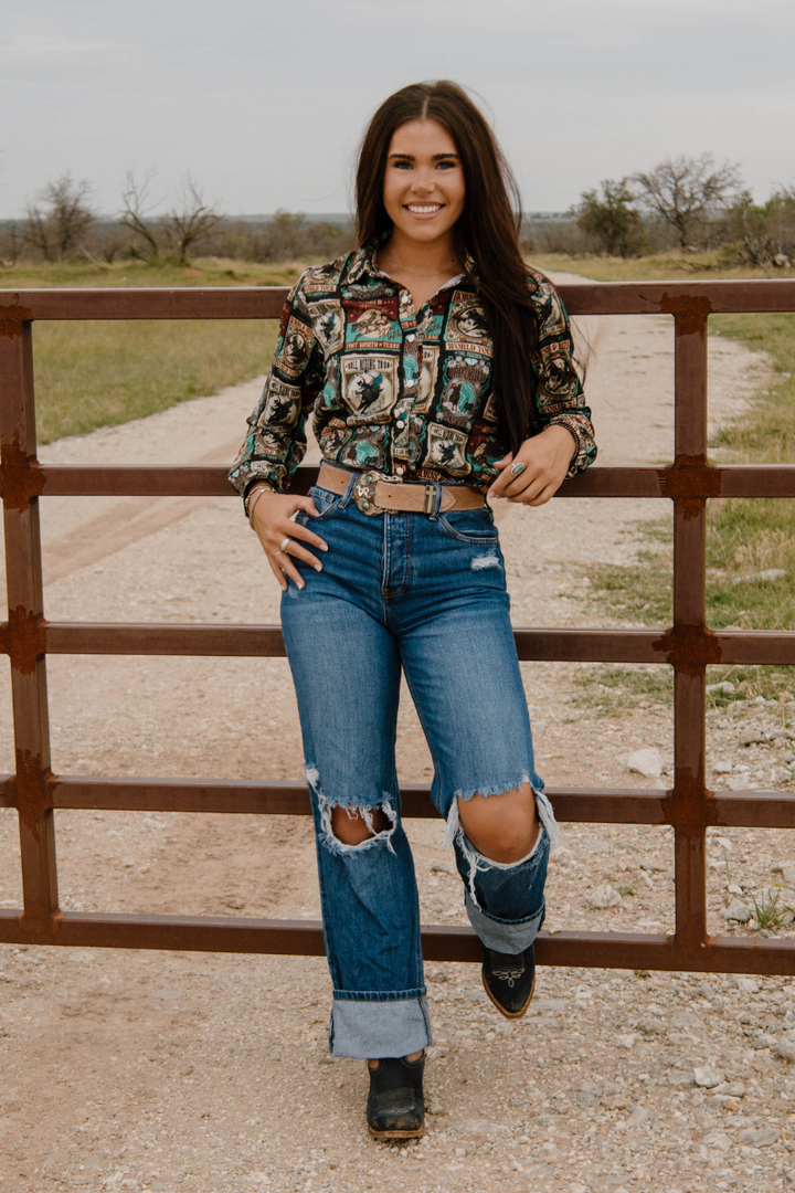 Vintage Rodeo Button Up