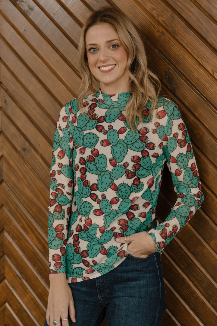 Cactus County Mesh Top