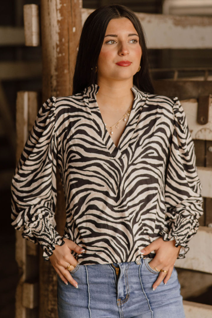 Canyon Call Top - Zebra