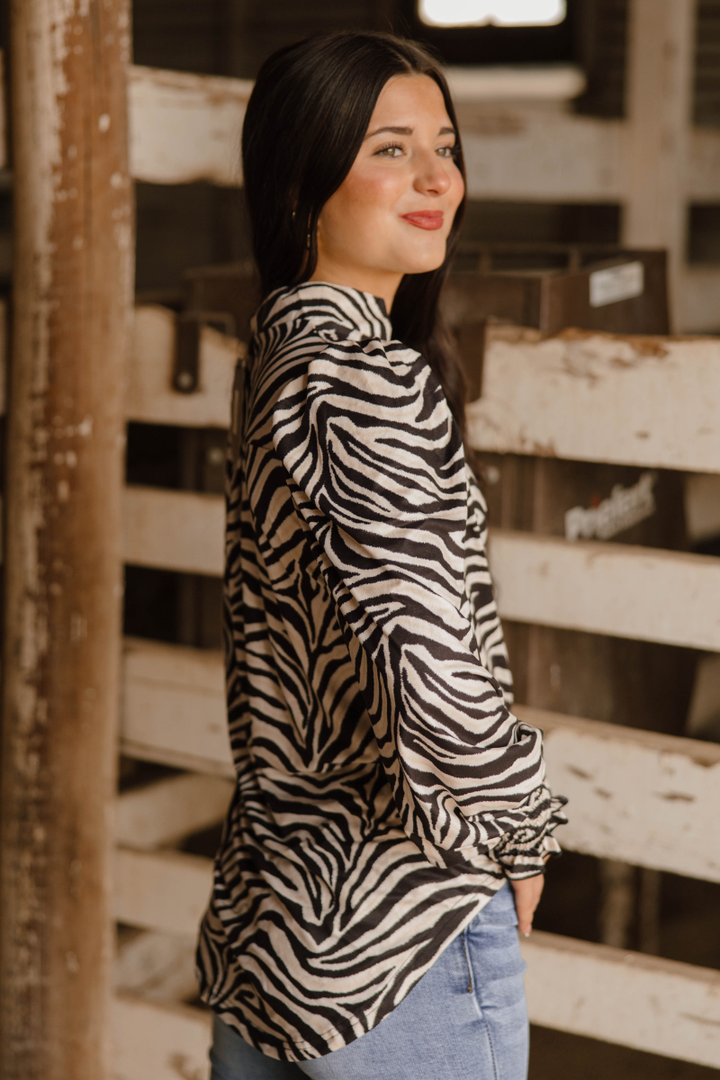 Canyon Call Top - Zebra