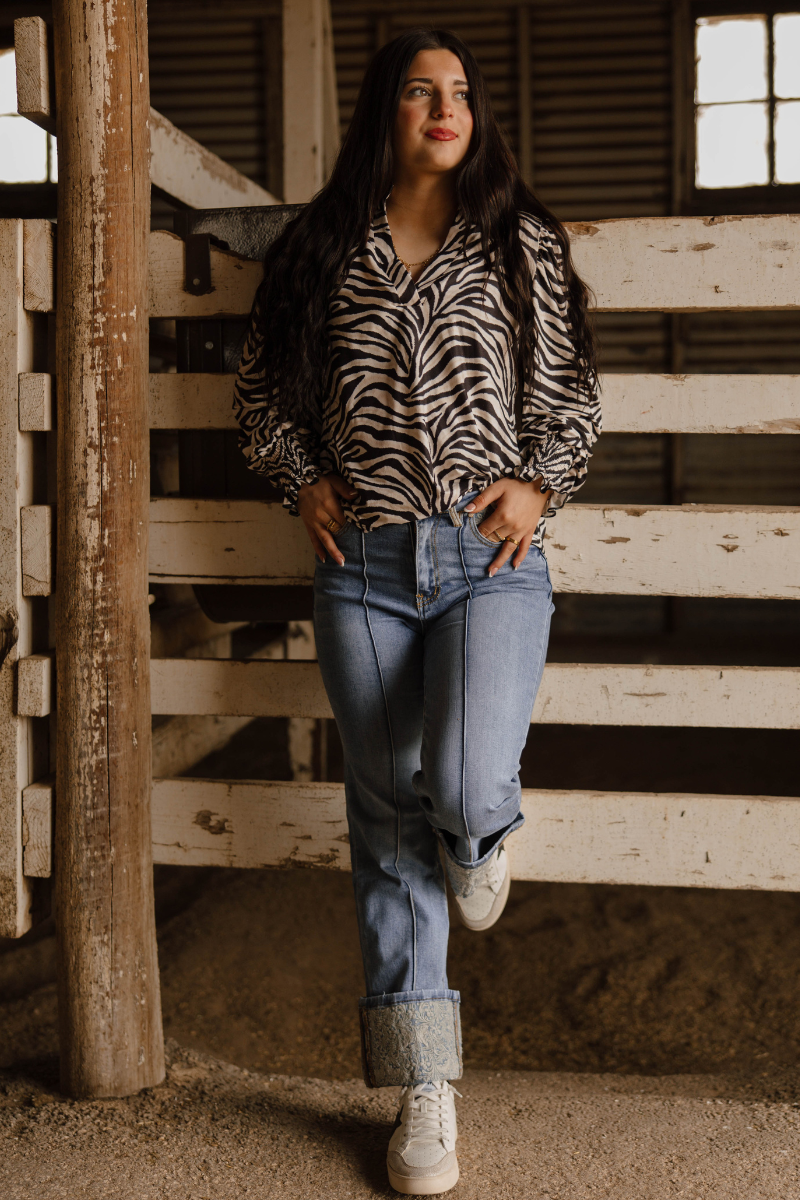 Canyon Call Top - Zebra