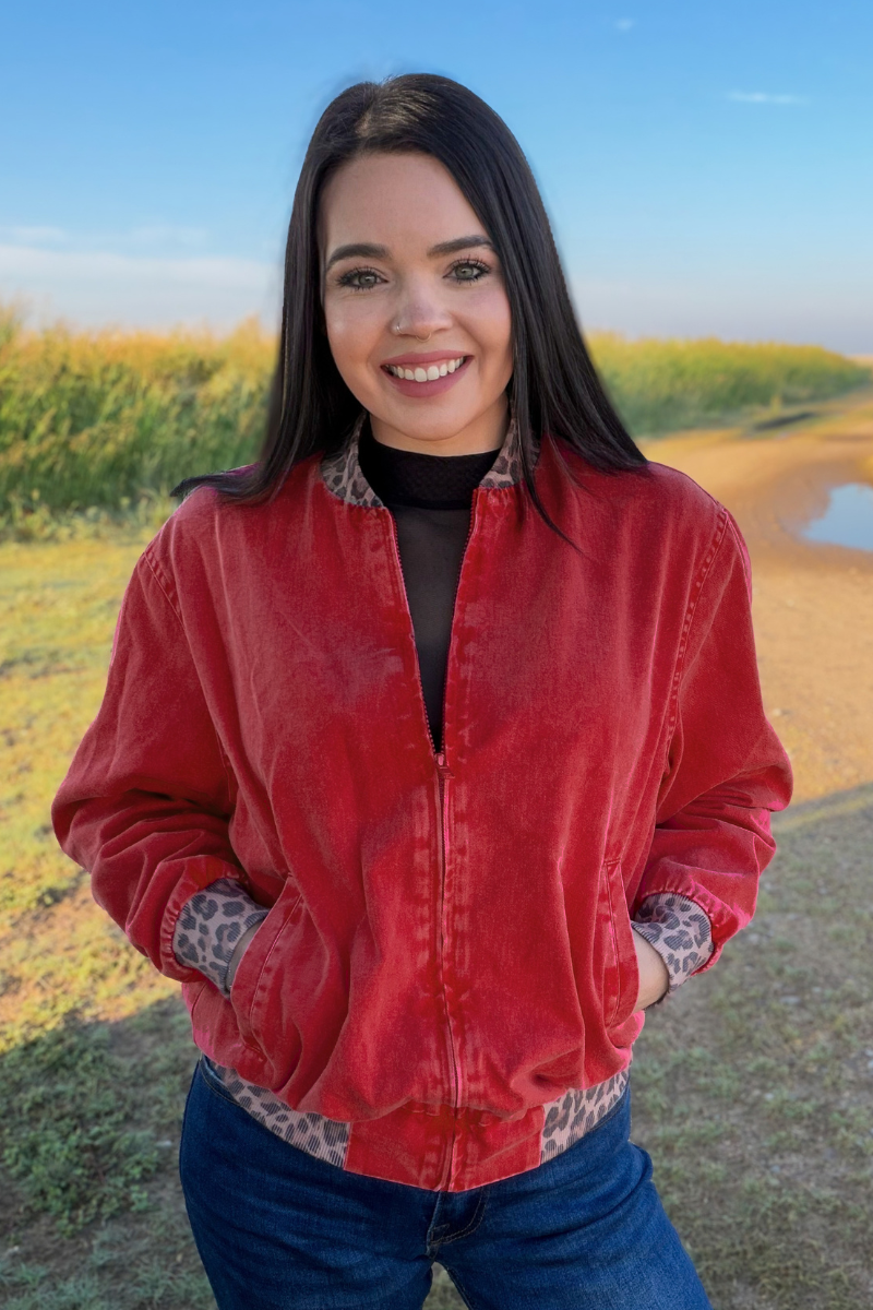 Red Dirt Road Bomber Jacket