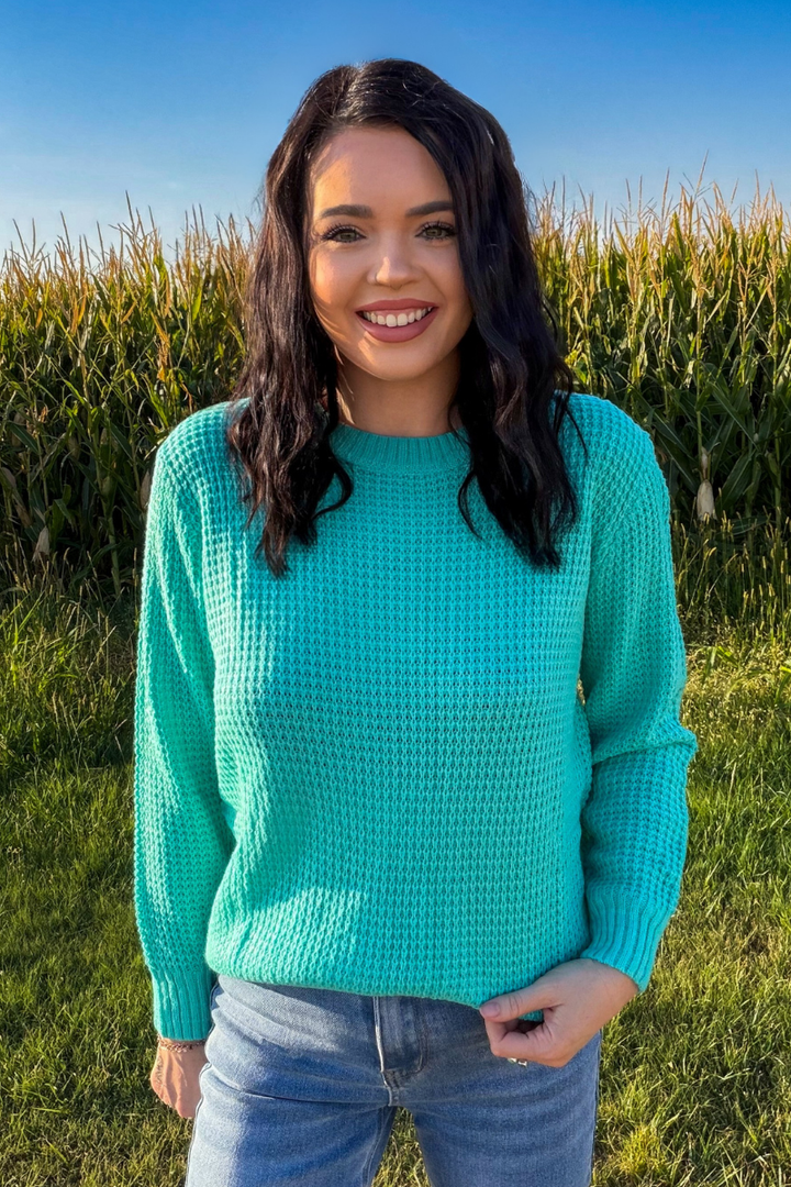 Sterling Staple Sweater - Turquoise