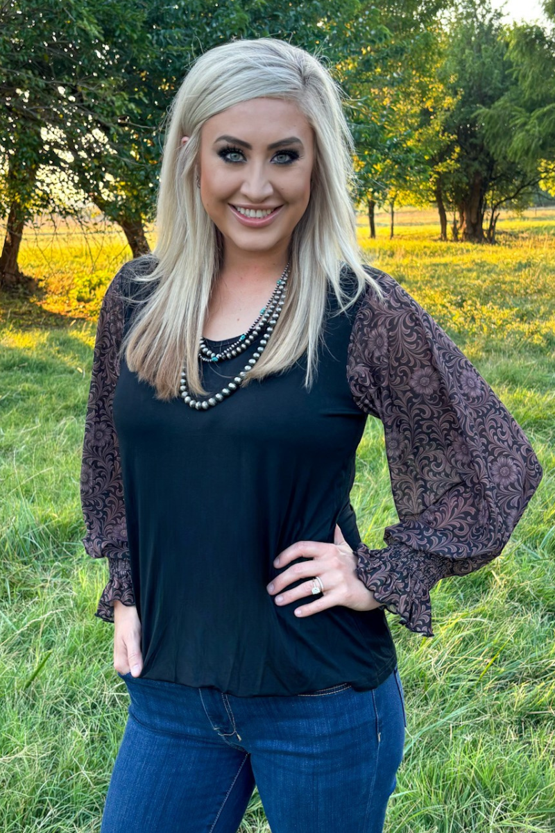 Dark Bloom Darling Top
