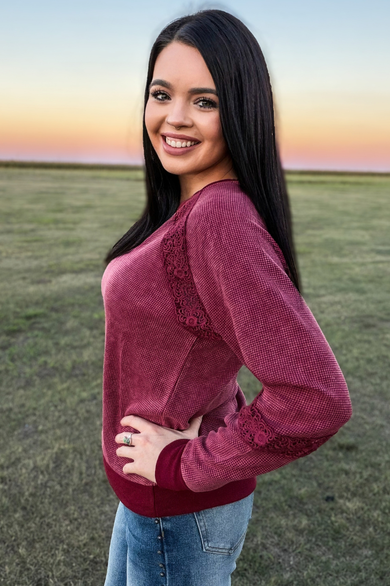 Cowgirl Chic Top - Cranberry