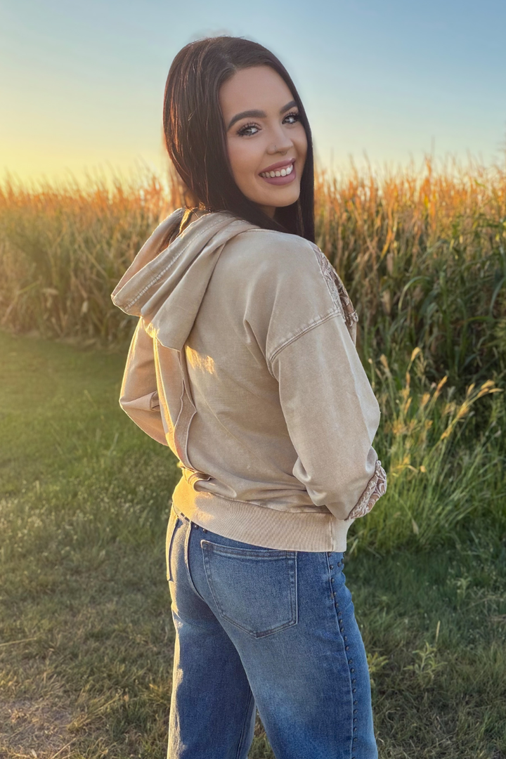 Tooled Frontier Hoodie - Tan