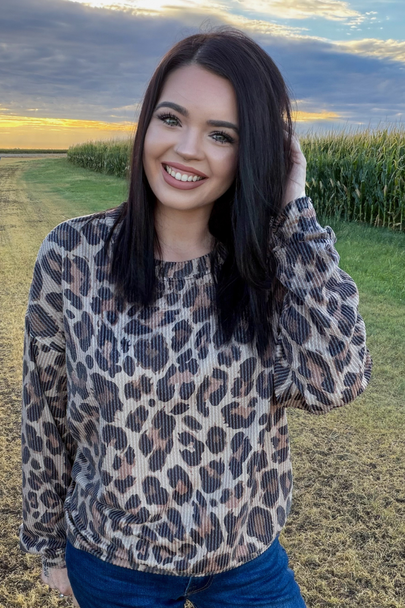 Spotted Wild Sweater Top