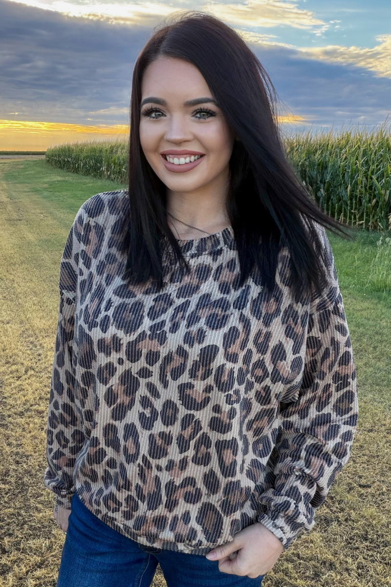 Spotted Wild Sweater Top