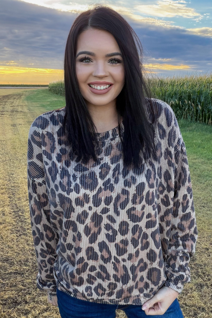 Spotted Wild Sweater Top