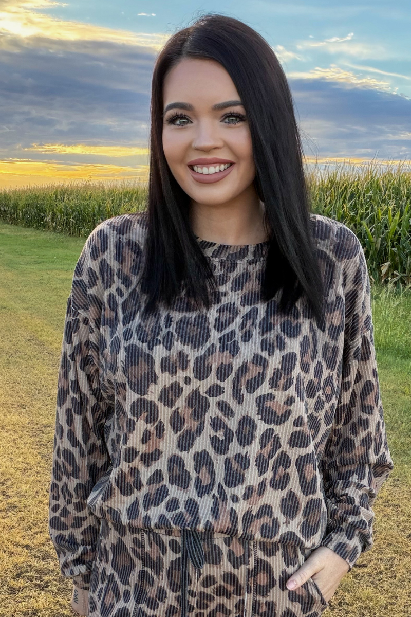 Spotted Wild Sweater Top