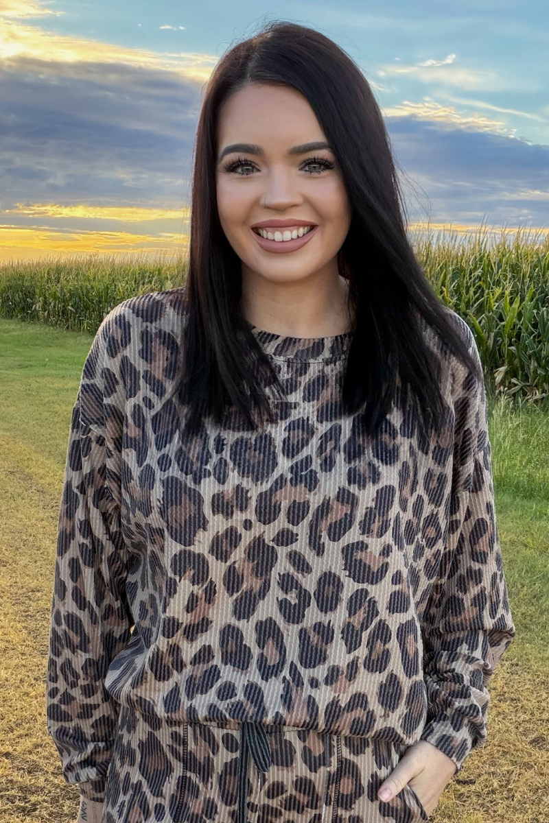 Spotted Wild Sweater Top