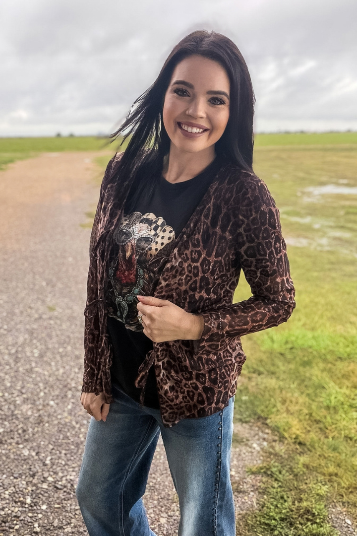 Range & Roar Tie Cardigan
