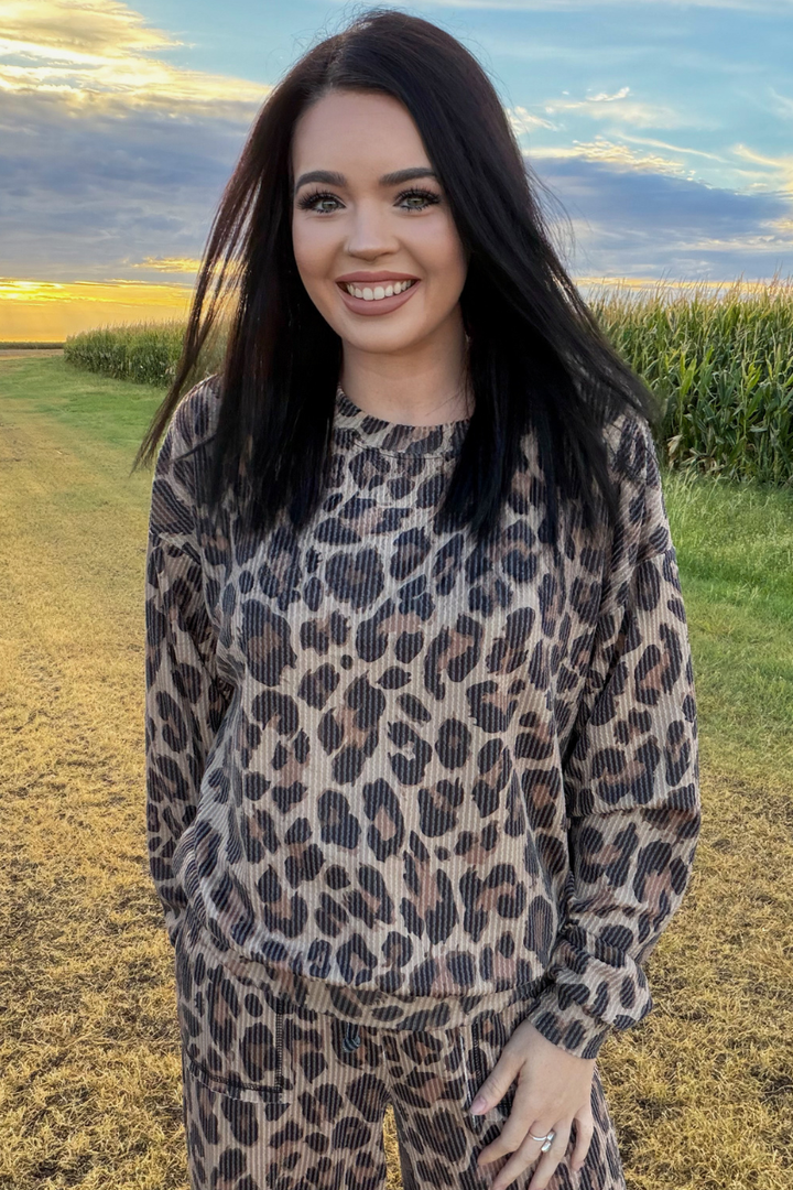 Spotted Wild Sweater Top