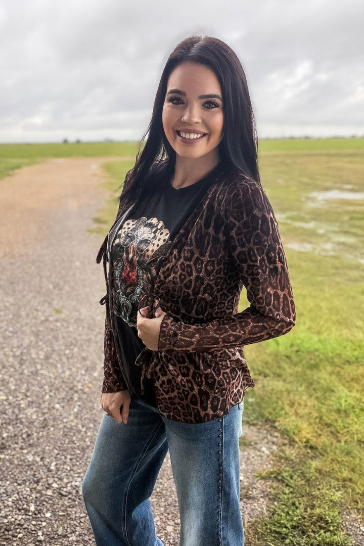 Range & Roar Tie Cardigan