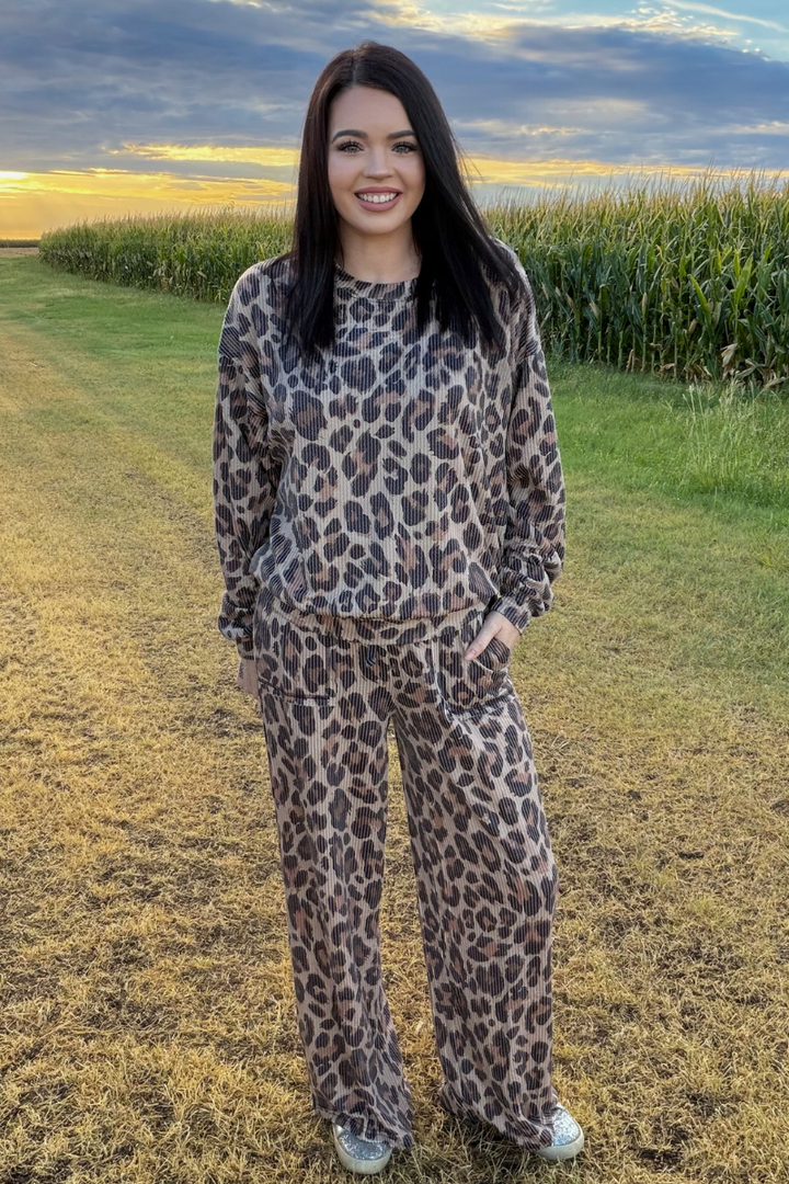 Spotted Wild Sweater Top
