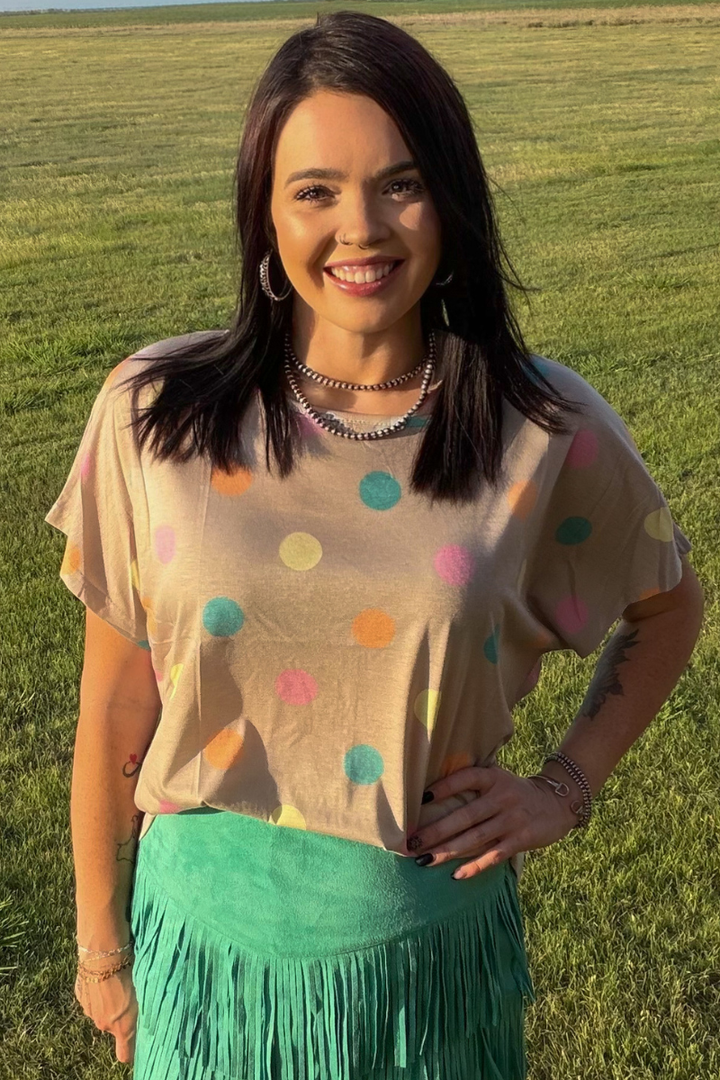 Pastel Polka Top