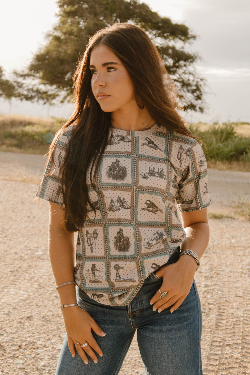 Western World Crew Neck Tee