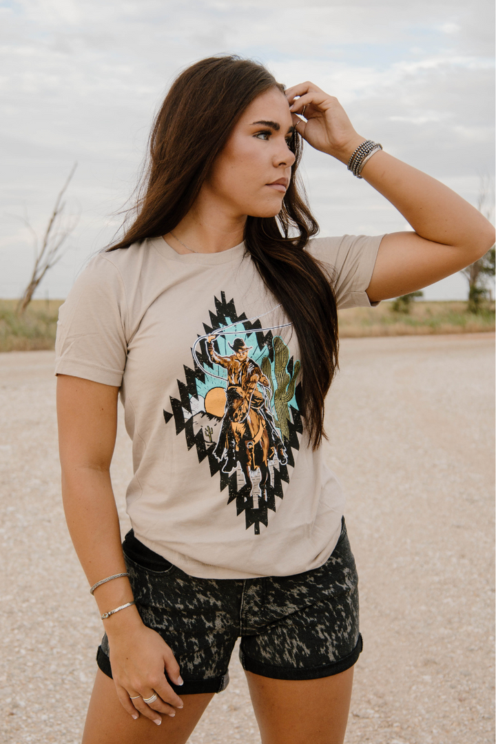 Cowboy Rides Away Tee