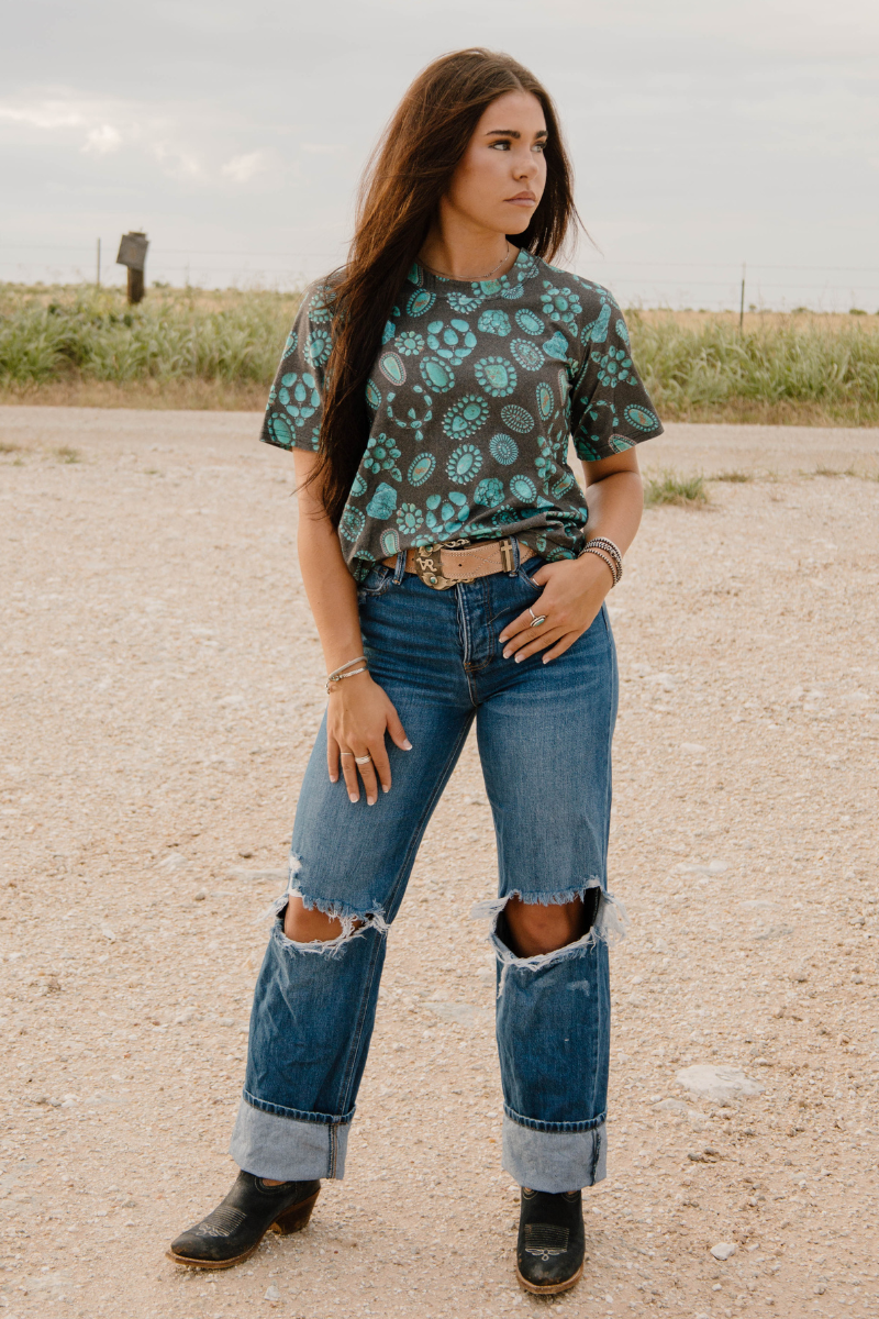 Forever In Turquoise Crew Neck Tee