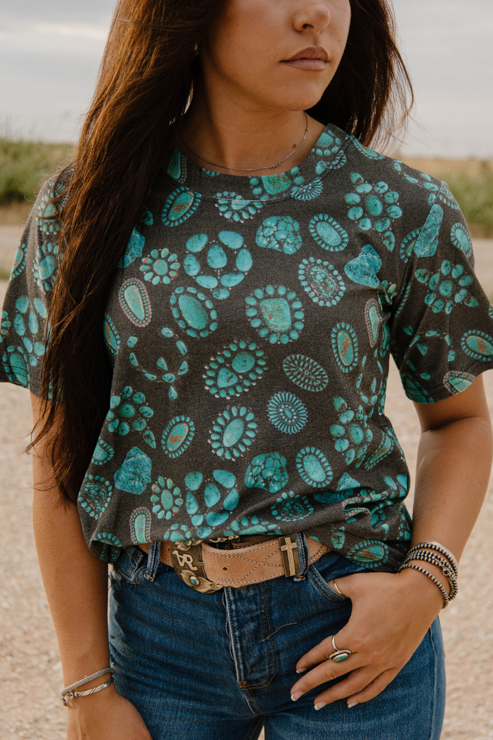 Forever In Turquoise Crew Neck Tee