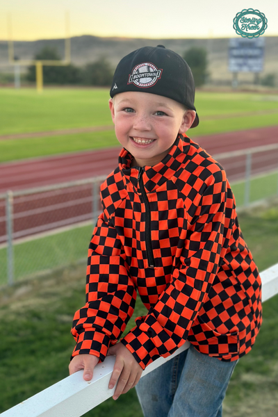 Mini Pep Rally Pullover - Orange & Black