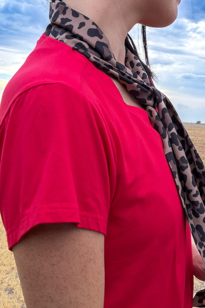 Spotted Wild Latigo Tie Top