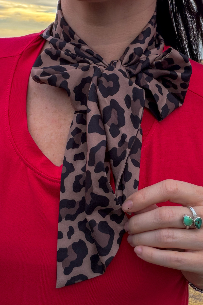 Spotted Wild Latigo Tie Top