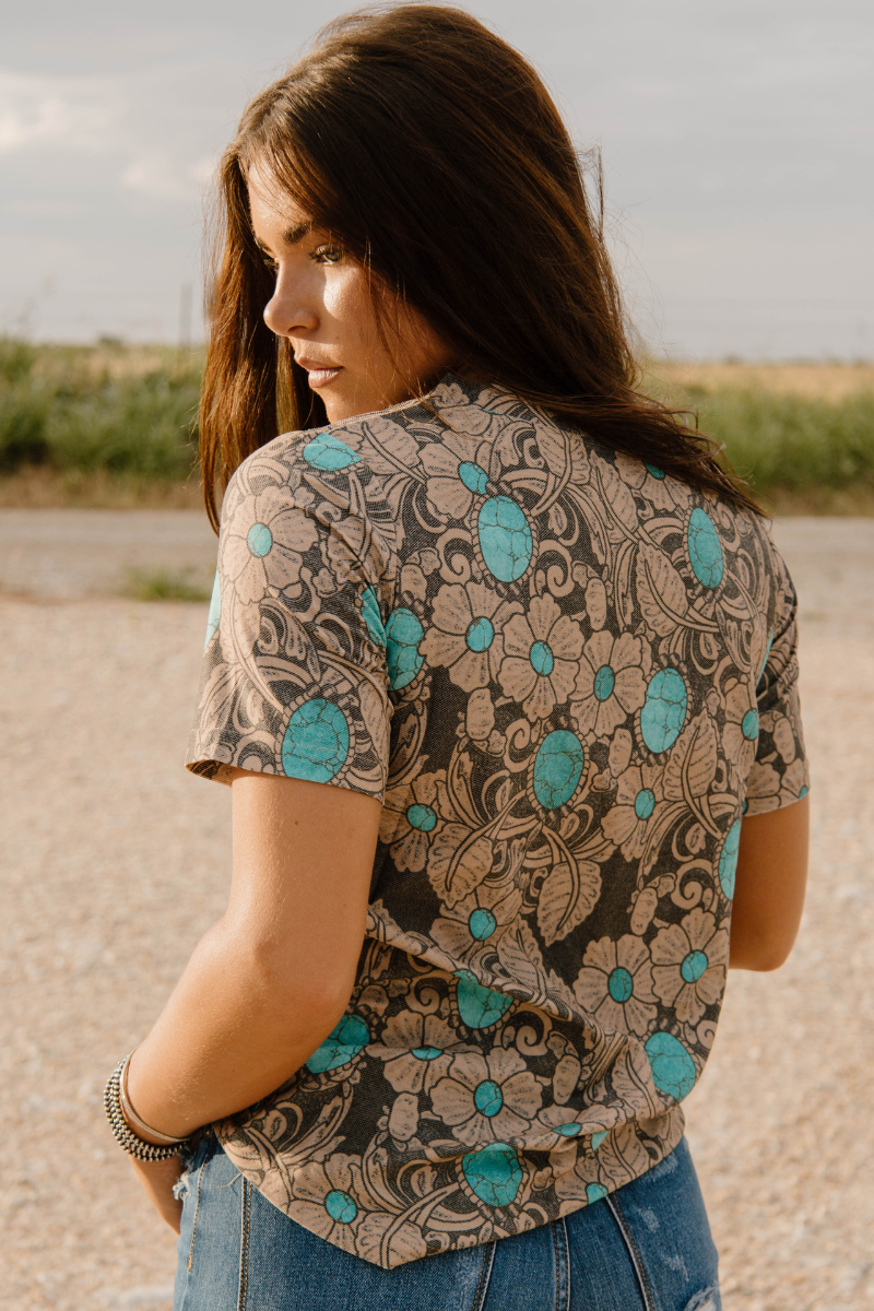 Tattoos On This Town V Neck Tee