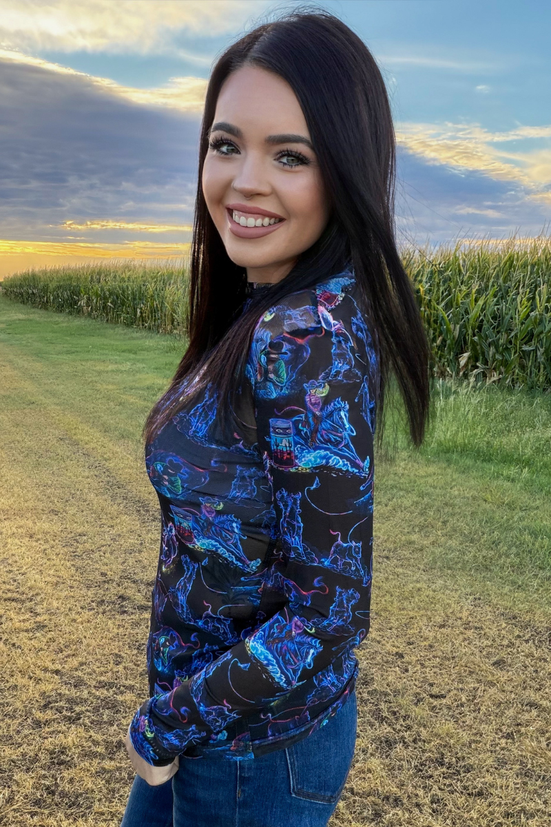 Neon Rodeo Road Mesh Top