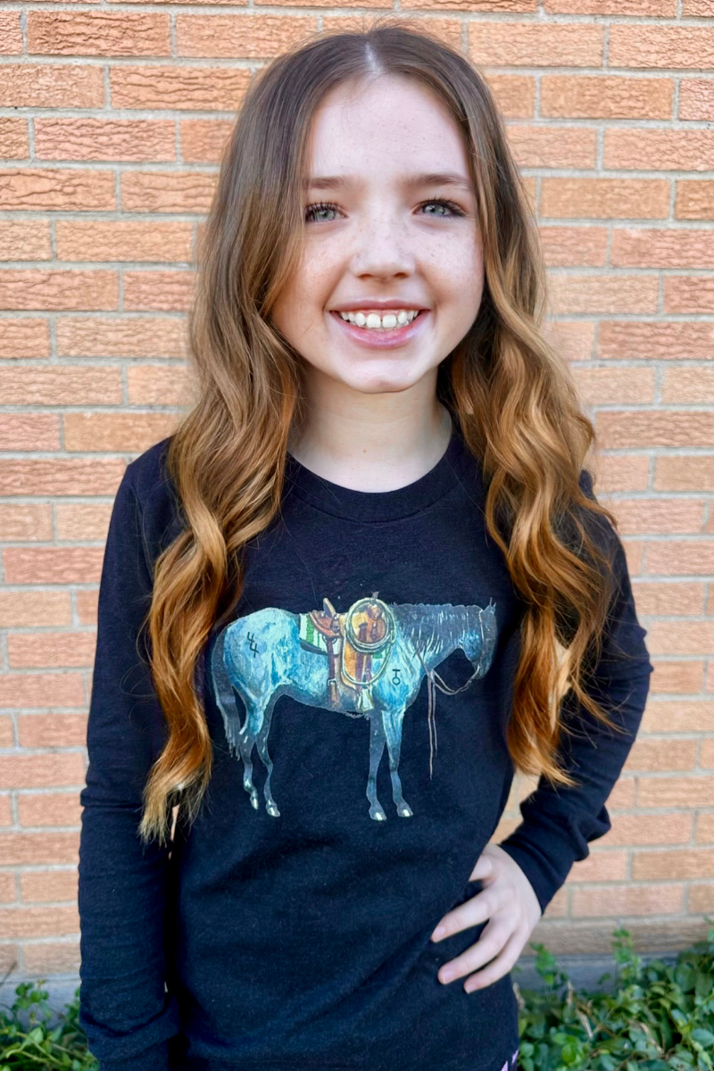 Mini Blu Roan Long Sleeve Tee