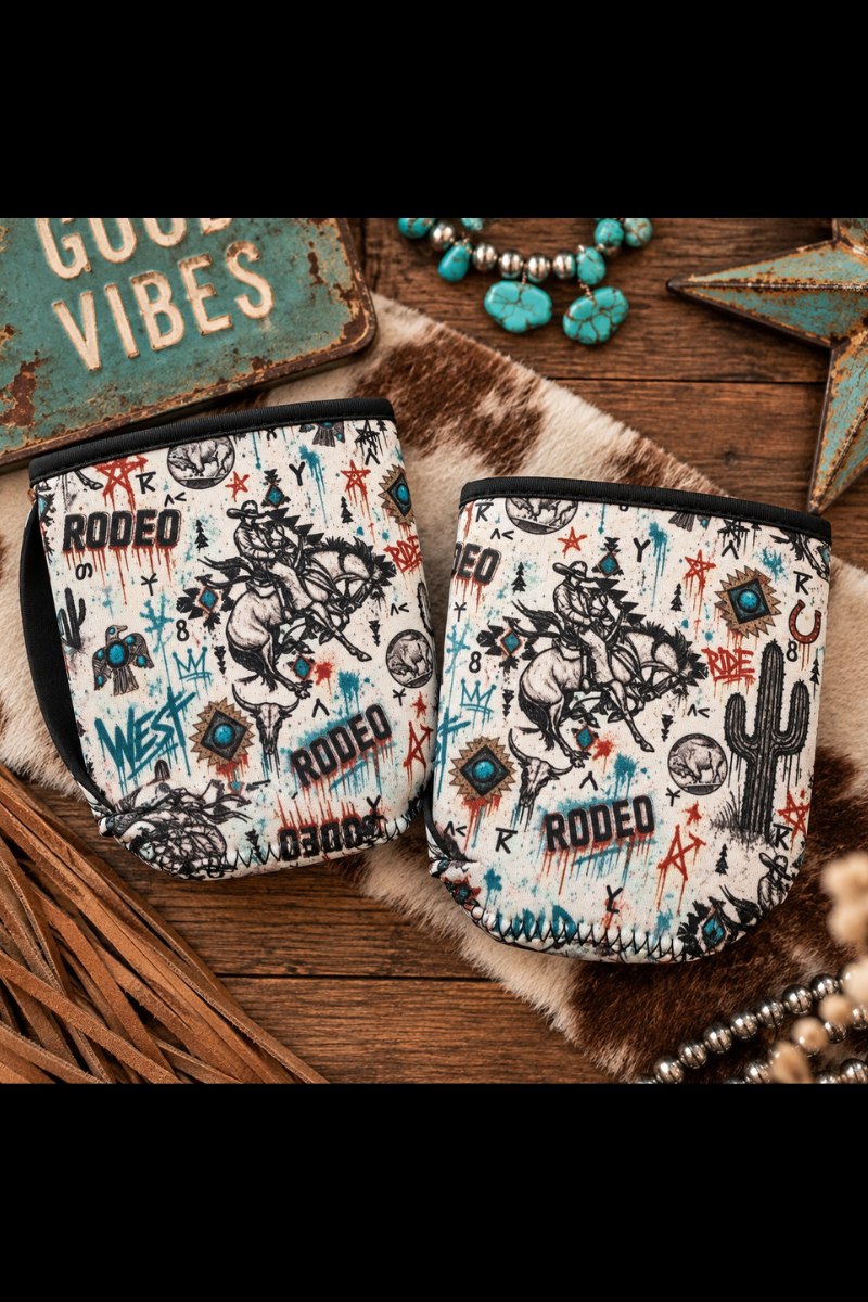 Western Graffiti Coffee Koozie